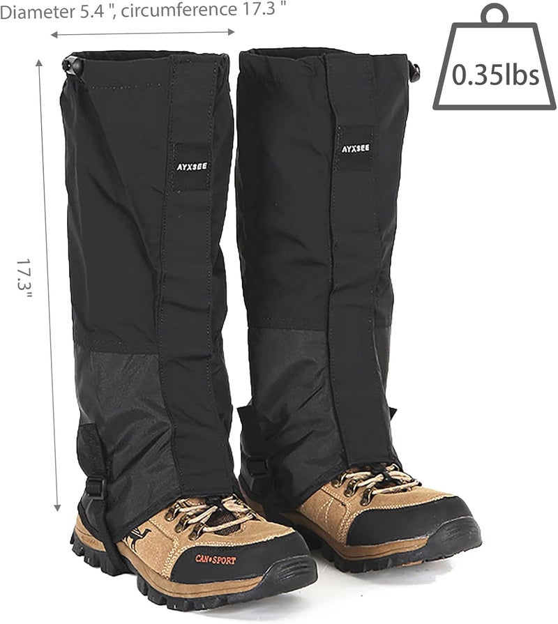 Wind Tour Winter Snow Gaiters for Hiking - Waterproof Ankle Covers for Snow Trekking, Skiing - Universal Fit Men Women - Image 2